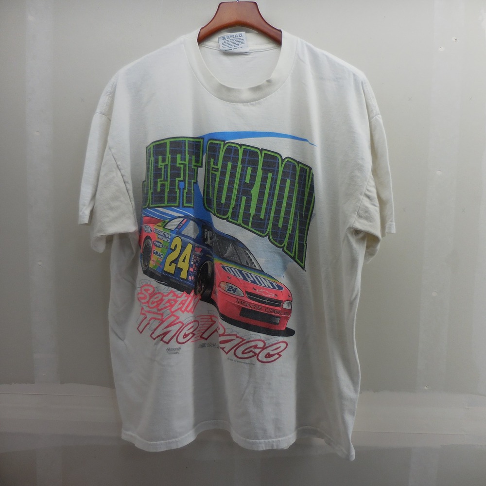 Vintage Jeff Gordon NASCAR T-Shirt Competitors View DuPont 24 Settin The Pace XL